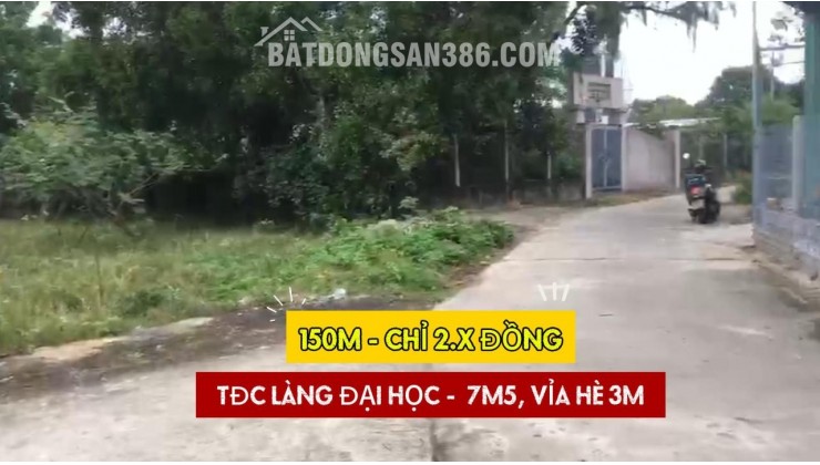 ĐẤT TĐC LÀNG ĐẠI HỌC ĐÀ NẴNG - 150M² (5X30) - CHỈ 2.9 TỶ - LÔ ĐẤT 2 MẶT TIỀN